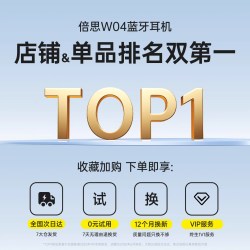 倍思 W04 半入耳式真无线动圈降噪蓝牙耳机