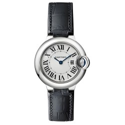 Cartier 蓝气球系列 女士腕表 W69010Z4 银白盘皮带石英机芯
