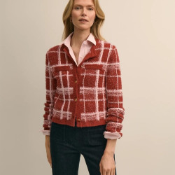 Brooks Brothers 女士针织衫 Cotton-Blend Soft Plaid Cardigan