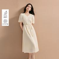 茵曼 女士绣花短袖连衣裙