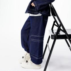 gxg.kids GXG童装春秋儿童裤子中大童牛仔学院风舒适束脚百搭长裤子