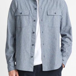 VINCE 男士 Railroad Stripe Button-Up Shirt 男士衬衫