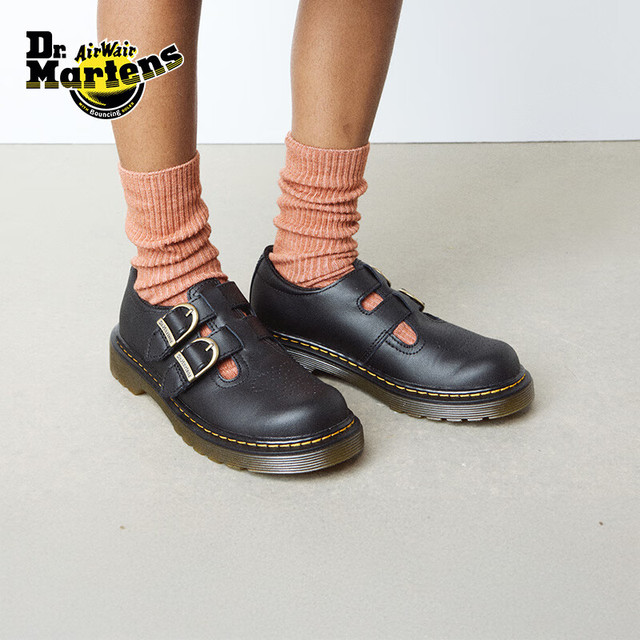 Dr.Martens 马丁博士（Dr.Martens）8065 Y新款好看舒适百搭黑色皮鞋玛丽珍鞋 黑色 36 偏大建议拍小一码