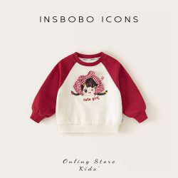 insbobo 女童卫衣2026秋季新款小女孩洋气童装儿童巨好看休闲绒衫