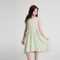 笛莎 女童26夏装中大童舒适清爽棉布裙