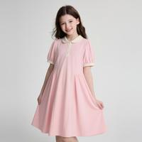 笛莎 女童26夏装中大童撞色甜美连衣裙