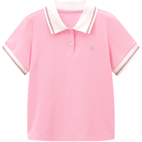 笛莎 烫钻撞色 POLO衫