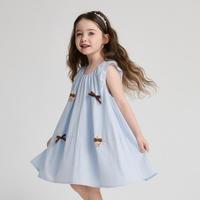 笛莎 婴幼女童26夏季儿童兔子蝴蝶结无袖连衣裙