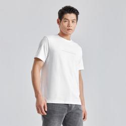 利郎 夏季logo上衣男舒适男式T恤