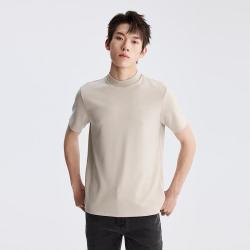 利郎 LESS IS MORE T恤男软糯亲肤舒适易打理高领短袖上衣