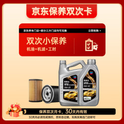 雪佛龙 银智 双次保养卡 含机油机滤工时 0W-20 SQ 5L