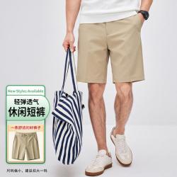 法曼斯 夏季通勤老钱风垂感休闲短裤垂顺单褶正装皮带腰休闲裤