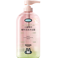 兔头妈妈 儿童洗发水沐浴露二合一 500g
