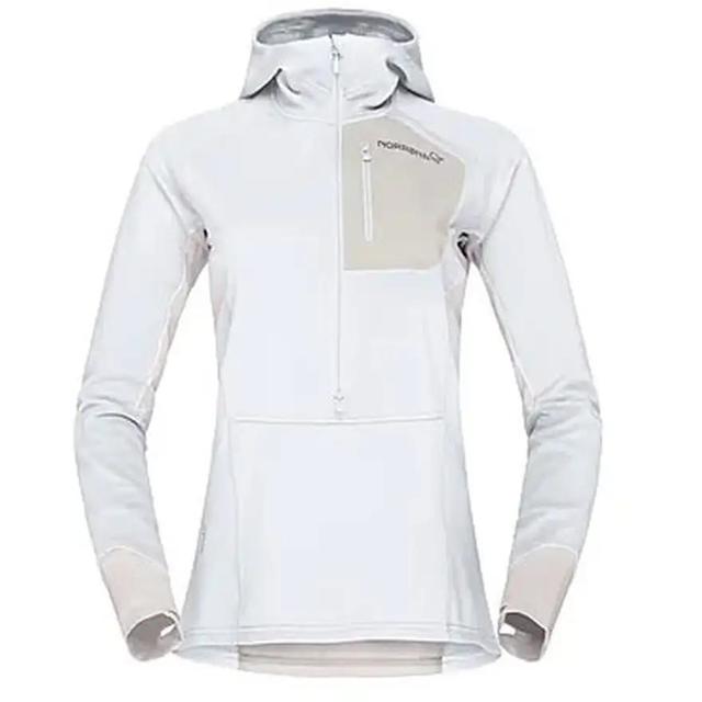 Norrona Senja Warm1 Hoodie - Women's , Color: Snow White, Arednalin, Snow White/Trooper'