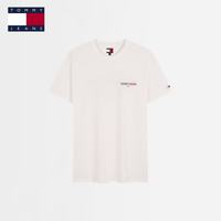 TOMMY JEANS 春夏男装纯棉美式复古印花圆领内搭打底短袖上衣