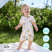 欧孕 [果冻凉]婴儿衣服夏季薄款纯棉连体衣宝宝长袖睡衣哈衣空调服