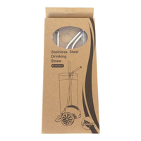 奥丝达 304不锈钢吸管 2直2弯1刷 四支装