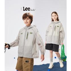 Lee 夏款轻薄儿童户外服男童外套女童皮肤衣中大童宽松运动休闲百搭