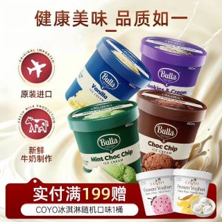 Bulla 薄荷巧克力曲奇香草大桶冰淇淋 460ml/290g