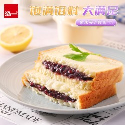 泓一 500克  紫米面包奶酪夹心吐司蛋糕充饥速食夜宵健康零食早餐食品