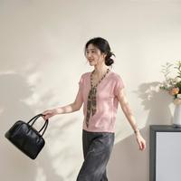 宝娜斯 女士针织短袖T恤
