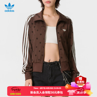 adidas 三叶草女装 26秋季新款波点时尚潮流运动休闲针织立领夹克外套女