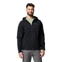 Columbia Ascender II Hooded Softshell Jacket - Men's , Color: Black, City Grey',