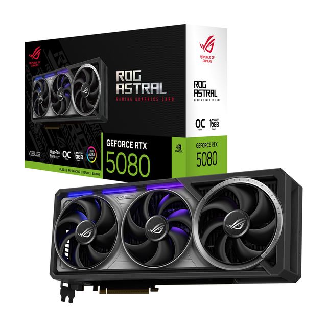 华硕 ROG Astral geForce RTX 5080 16GB GDDR7 OC 版游戏显卡 夜神