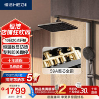 恒洁 D50 Max全铜恒温数显淋浴花洒 DMF967-234S-SH