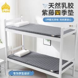 泰嗨 学生床垫乳胶床垫四季A类透气软垫榻榻米家用垫子宿舍学生单人 紫藤学生乳胶床垫（5c