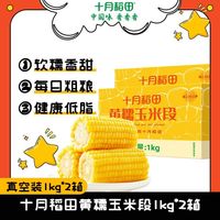 百亿补贴：十月稻田 黄糯玉米段 1kg*2箱 4斤