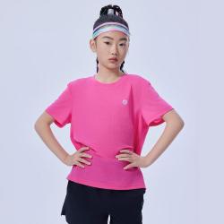 必迈 夏季男女童跑步圆领短袖T恤中性运动透气轻盈上衣