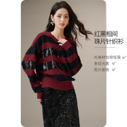 晚白 女士针织衫 26030501