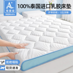Hodo A类乳胶床垫1.8米x2米软垫子家用卧室单双人榻榻米床褥垫租房专用 针织白蓝-厚约6