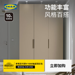 宜家 PAX帕克思组合衣柜卧室衣橱收纳柜家用简约小户型现代 单门2(50宽x60深x236