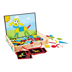 Hape E1631 艺术磁贴魔盒 91片 木质手提箱 拼图玩具