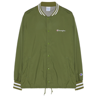 Champion 刺绣草写LOGO 条纹领口 男士夹克