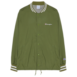 Champion 刺绣草写LOGO 条纹领口 男士夹克