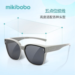 mikibobo 太阳镜 墨镜男女折叠近视专用套镜