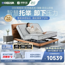 雅兰 智能电动床多功能可调节智能床主卧大床 真皮床S100智能架三件套