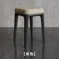LISM创意家居客厅厚塑料家用可叠放软包其他日杂小件 米白 2把