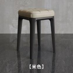 LISM创意家居客厅厚塑料家用可叠放软包其他日杂小件 米白 2把