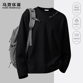 马克华菲 PMK半个弧线 100%棉 雾霾蓝 XL 长袖T恤