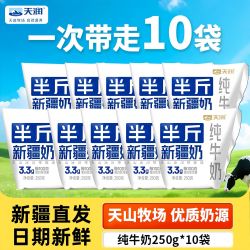 天润 新疆奶纯牛奶 250g*10袋
