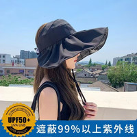 酒风学长 黑胶涂层防紫外线 空顶渔夫帽