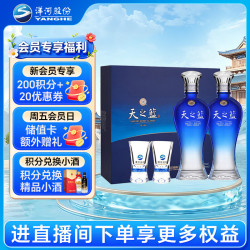 洋河 天之蓝 蓝色经典 52%vol 浓香型白酒 480ml*2瓶 礼盒装