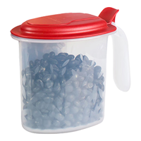 特百惠 调料盒套装 红色 500ml*4件 厨房收纳罐