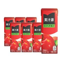 美汁源 可口可乐「美汁源」100%苹果汁0脂肪果汁/果味250ml*6盒