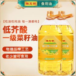陈克明 菜籽油 5升 2.7L*2 物理压榨 非转基因 低芥酸