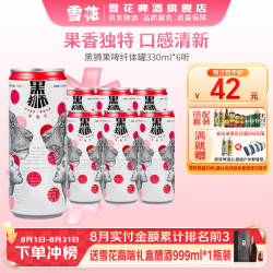 雪花 黑狮玫瑰红果味啤酒 330ml*6罐